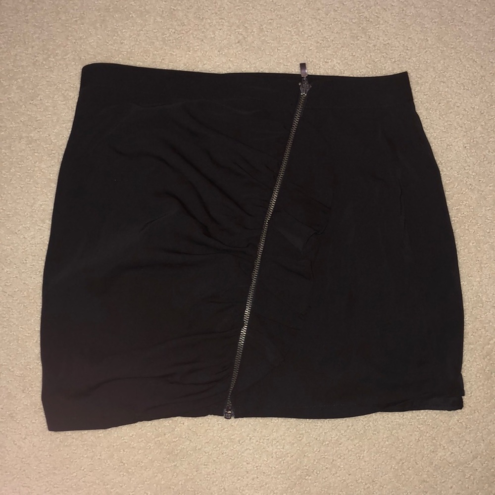 Black mini skirt